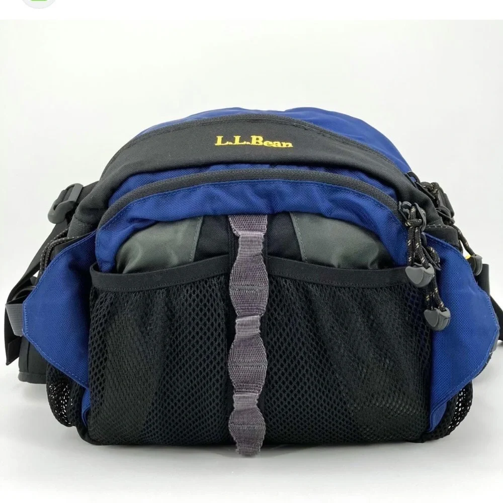 L.L. Bean Black and Gray large waist bag.
